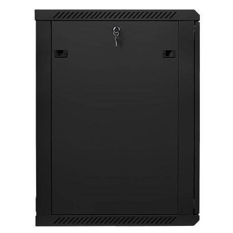 Lanberg - Rack cabinet - wall mountable - black, RAL 9004 - 18U - 19" - 3