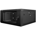 Lanberg - Rack cabinet - wall mountable - black, RAL 9004 - 4U - 19"