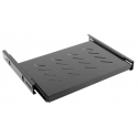 Lanberg - Rack shelf - black, RAL 9004 - 1U - 19"