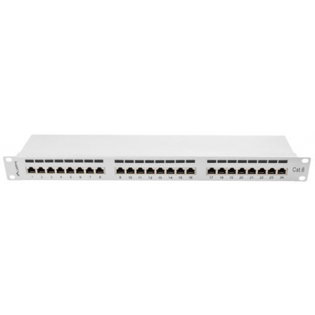 LANBERG PPS6-1024-S Lanberg Patch Panel 24 port 1U, cat. 6, shielded, grey