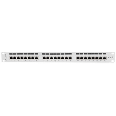 LANBERG PPS6-1024-S Lanberg Patch Panel 24 port 1U, cat. 6, shielded, grey