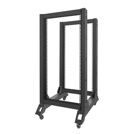 Lanberg - Rack open frame - black - 22U - 19" - 0