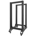 Lanberg - Rack open frame - black - 22U - 19"
