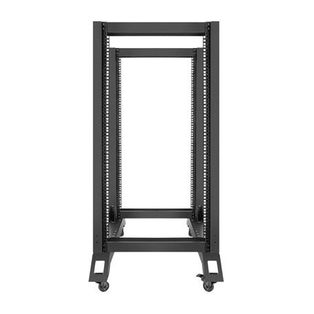 Lanberg - Rack open frame - black - 22U - 19" - 1