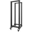Lanberg - Rack open frame - black, RAL 9004 - 32U - 19"