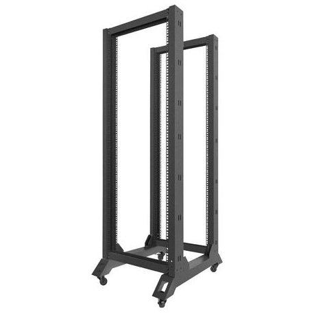 Lanberg - Rack open frame - black, RAL 9004 - 32U - 19" - 3