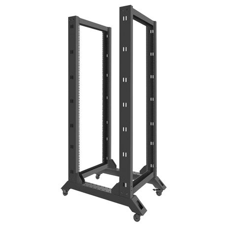 Lanberg - Rack open frame - black, RAL 9004 - 32U - 19" - 5