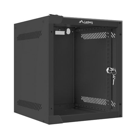 Lanberg - Rack cabinet - wall mountable - black, RAL 9004 - 6U - 10" - 0
