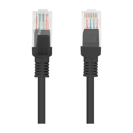 Lanberg - Patch cable - RJ-45 (M) to RJ-45 (M) - 20 m - UTP - CAT 6 - stranded - black, RAL 9004 - 0