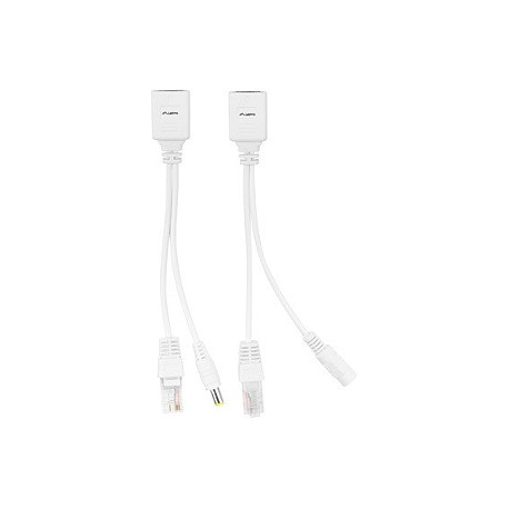 LANBERG AD-POE-0015-W Lanberg PoE Injector Passive UTP Kit, 0,15m