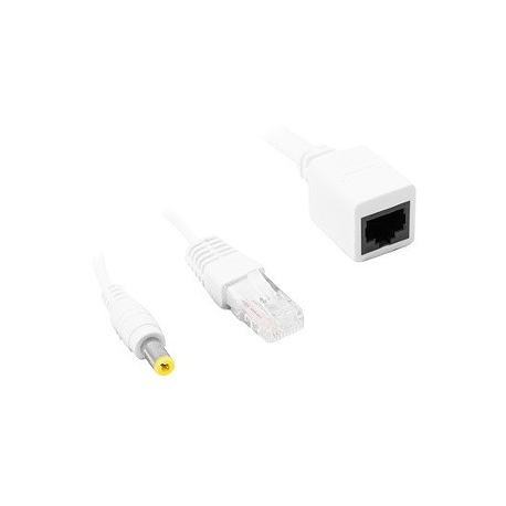 LANBERG AD-POE-0015-W Lanberg PoE Injector Passive UTP Kit, 0,15m