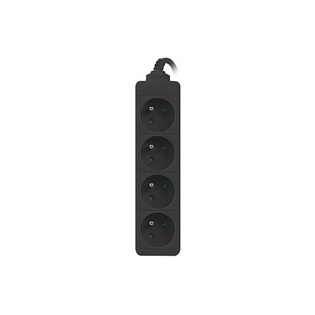 Lanberg - Power strip - input: CEE 7 / 7 - output connectors: 4 (CEE 7 / 5) - 1.5 m cord - black - 3