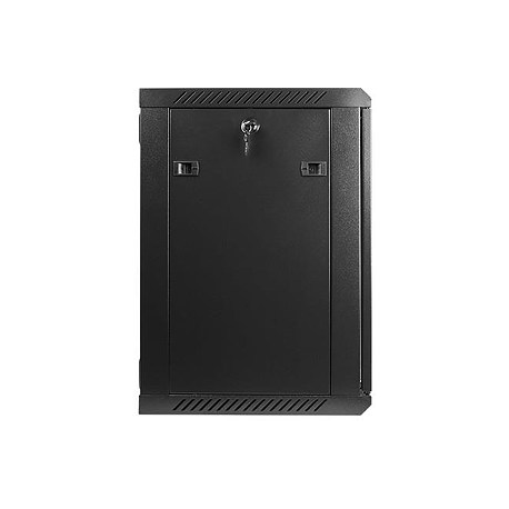 Lanberg - Rack cabinet - wall mountable - black, RAL 9004 - 12U - 19" - 4