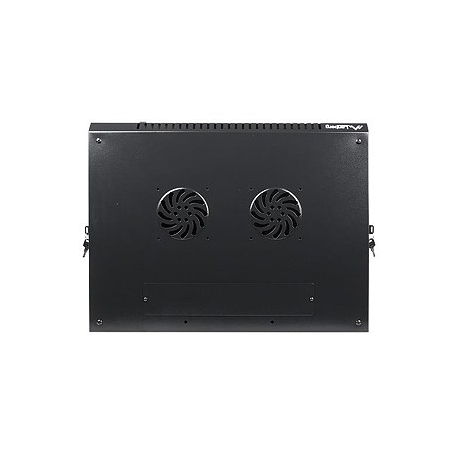 Lanberg - Rack cabinet - wall mountable - black, RAL 9004 - 12U - 19" - 6