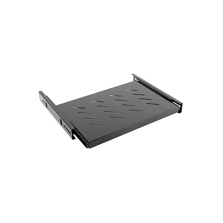 Lanberg - Rack shelf - black, RAL 9004 - 1U - 19" - 3