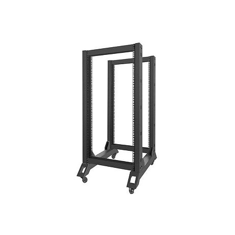 Lanberg - Rack open frame - black - 27U - 19" - 0
