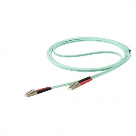 StarTech.com 7 m OM4 LC to LC Multimode Duplex Fiber Optic Patch Cable - Aqua - 50 / 125 - Fiber Optic Cable - 40 / 100Gb - LSZH (450FBLCLC7) - Patch cable - LC multi-mode (M) to LC multi-mode (M) - 7 m - fibre optic - duplex - 50  /  125 micron - OM4 - aqua - 1