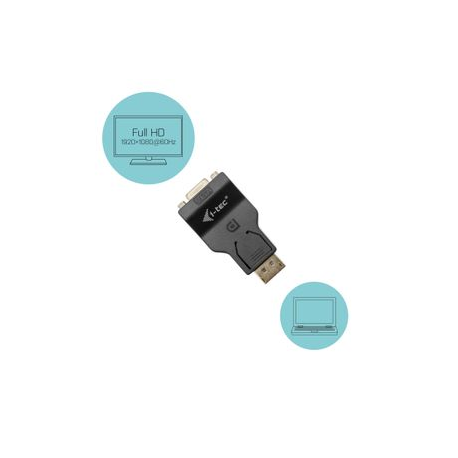 i-Tec - Adapter - DisplayPort (M) to HD-15 (VGA) (F) - 1080p support - 2