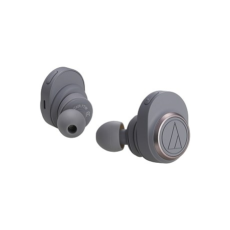 Audio-Technica ATH CKR7TW - True wireless earphones with mic - in-ear - Bluetooth - grey - 0