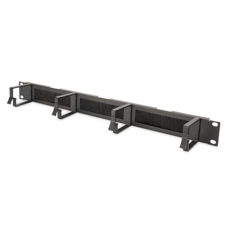 DIGITUS Professional DN-97663 - Cable management panel with rings - rack mountable - black, RAL 9005 - 1U - 19" - 2