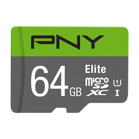 PNY Elite - Flash memory card - 64 GB - UHS-I U1  /  Class10 - microSDXC UHS-I - 3