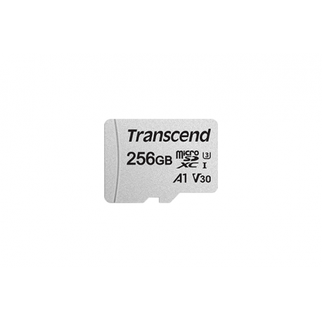 Transcend 300S - Flash memory card (adapter included) - 256 GB - A1  /  Video Class V30  /  UHS-I U3  /  Class10 - microSDXC - 2
