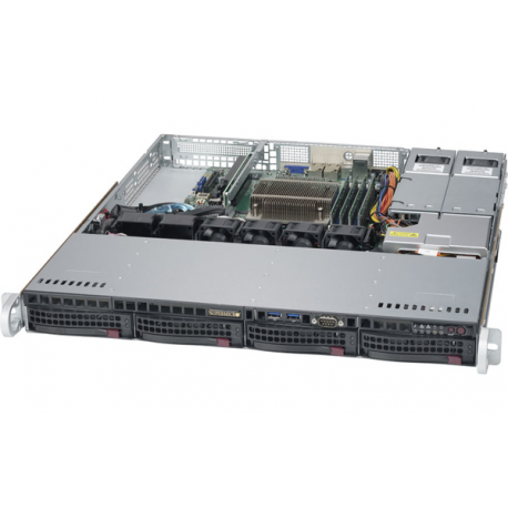 1U BARE 1XEON E3V6 C236 4X3.5H (LGA 1151, 4x 288-pin DDR4 DIMM, Intel C236, 4x SATA3, 3x RJ-45, 2x USB 3.0, 2x USB 2.0, VGA, 2x 