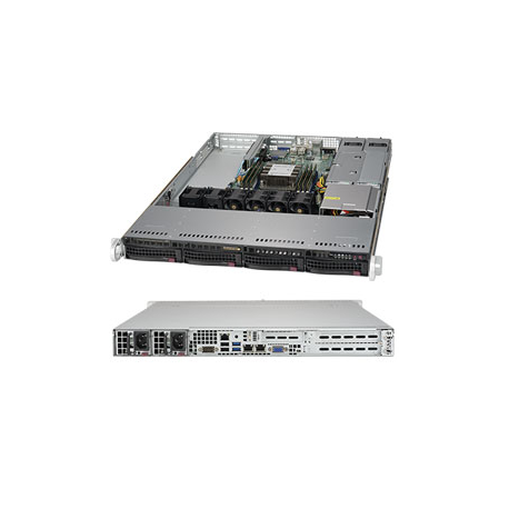 1U BARE 1XPHI C622 4X3.5HS (Socket P (LGA 3647), 6x DIMM DDR4, Intel C622, 10x SATA III, 2x RJ-45, ipmi lan, 2x USB 3.0, 2x USB 