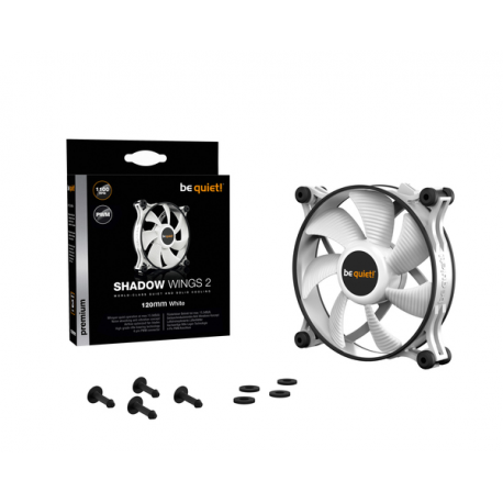 be quiet! Shadow Wings 2 PWM - Case fan - 120 mm - white - 2