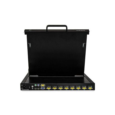 StarTech.com 8 Port Rackmount KVM Console with 6ft Cables, Integrated KVM Switch with 17" LCD Monitor, Fully Featured 1U LCD KVM Drawer- OSD KVM, Durable 50,000 MTBF, USB + VGA Support - 17in. LCD KVM Drawer (RKCONS1708K) - KVM console with KVM switch - 8 ports - USB - 17" - rack-mountable - 1280 x 1024 @ 60 Hz - 250 cd / m² - 1000:1 - 5 ms - VGA - black - 1U - 2