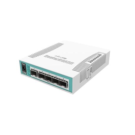 MikroTik RouterBOARD Cloud Router Switch CRS106-1C-5S - Switch - smart - 5 x Gigabit SFP + 1 x combo Gigabit SFP - desktop - PoE - 2