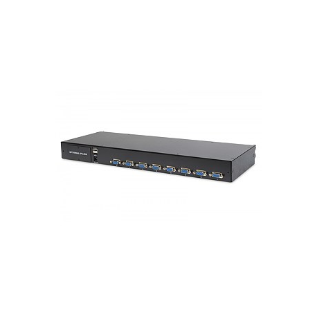 Digitus Professional DS-72210-2US - KVM console with KVM switch - 8 ports - US - 17" - rack-mountable - 1280 x 1024 @ 60 Hz - 1000:1 - black, RAL 9005 - 1U - 6