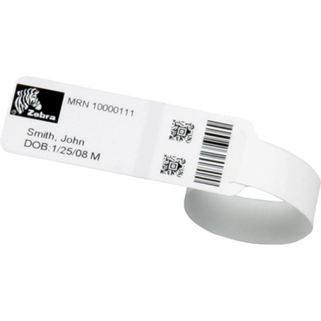 Zebra Z-Band Direct Soft Infant - Polypropylene (PP) - permanent acrylic adhesive - white - 25.4 x 201.6 mm 1560 pcs. (6 roll(s) x 260) flexible wristbands - 0