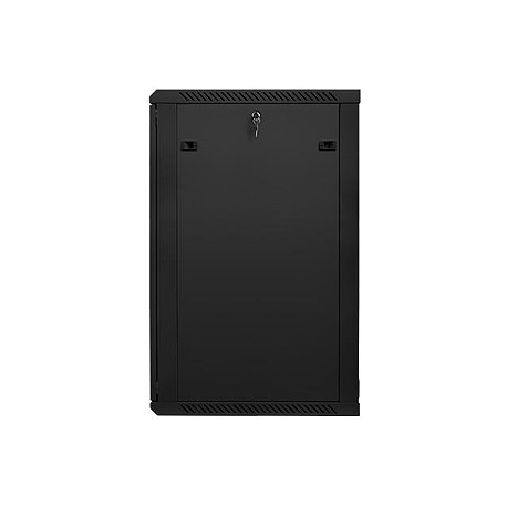 Lanberg - Rack cabinet - wall mountable - black, RAL 9004 - 22U - 19" - 5