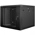 Lanberg - Rack cabinet - wall mountable - black, RAL 9004 - 9U - 19"