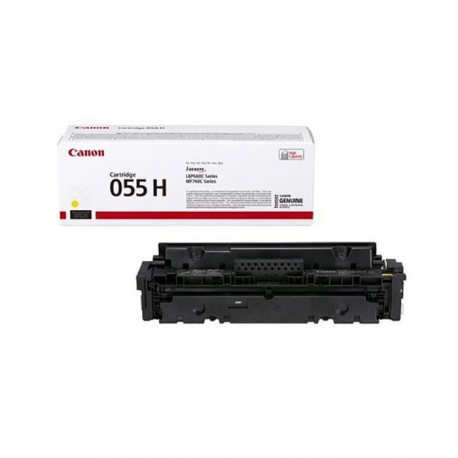 Canon 055 H - High Yield - yellow - original - toner cartridge - for i-SENSYS LBP663Cdw, LBP664Cx, MF742Cdw, MF744Cdw, MF746Cx; Satera LBP662C - 0