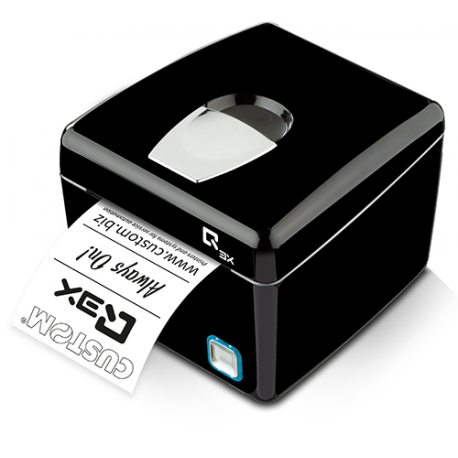 Custom Q3X - Receipt printer - direct thermal - Roll (8 cm) - 203 dpi - up to 150 mm / sec - USB, RS232 - cutter - black - 0
