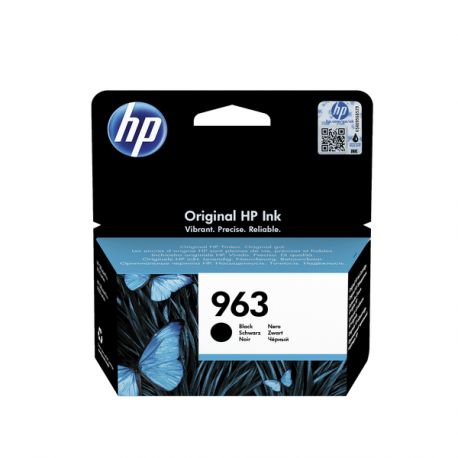 HP 963 - 24.09 ml - black - original - ink cartridge - for Officejet 9012; Officejet Pro 90XX - 10