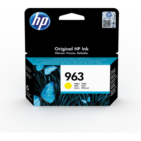 HP 963 - 10.7 ml - yellow - original - ink cartridge - for Officejet 9012; Officejet Pro 90XX - 14