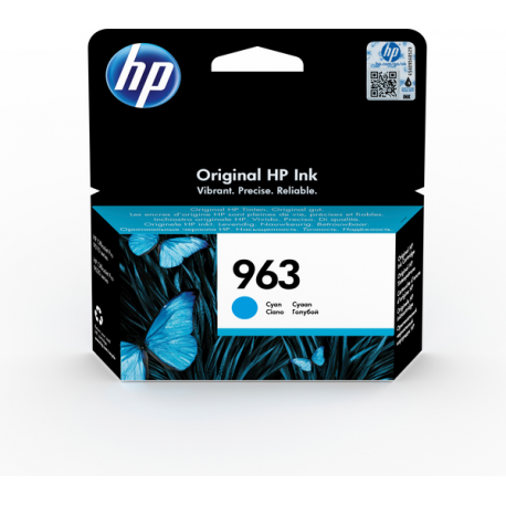 HP 963 - 10.74 ml - cyan - original - ink cartridge - for Officejet 9012; Officejet Pro 90XX - 14