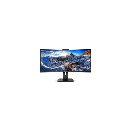 Philips P-line 346P1CRH - LED monitor - curved - 34" - 3440 x 1440 WQHD @ 100 Hz - VA - 500 cd/m² - 3000:1 - DisplayHDR 400 - 4 ms - HDMI, DisplayPort, USB-C - speakers - black texture - 1