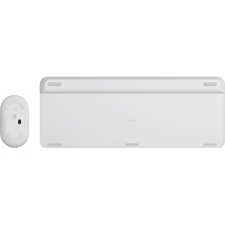 Logitech Slim Wireless Combo MK470 - Keyboard and mouse set - wireless - 2.4 GHz - US International - off-white - 5