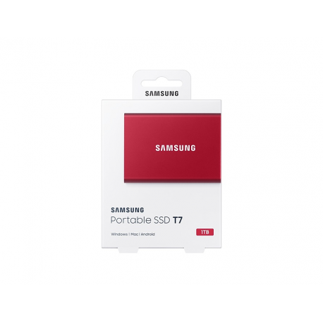 SAMSUNG Portable SSD T7 1TB extern USB 3.2 Gen 2 metallic red