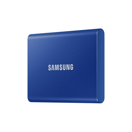 Samsung T7 MU-PC1T0H - SSD - encrypted - 1 TB - external (portable) - USB 3.2 Gen 2 (USB-C connector) - 256-bit AES - indigo blue - 2