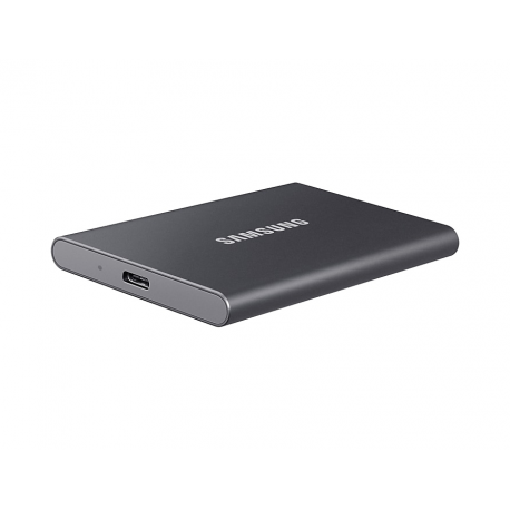 Samsung T7 MU-PC1T0T - SSD - encrypted - 1 TB - external (portable) - USB 3.2 Gen 2 (USB-C connector) - 256-bit AES - titan grey - 7
