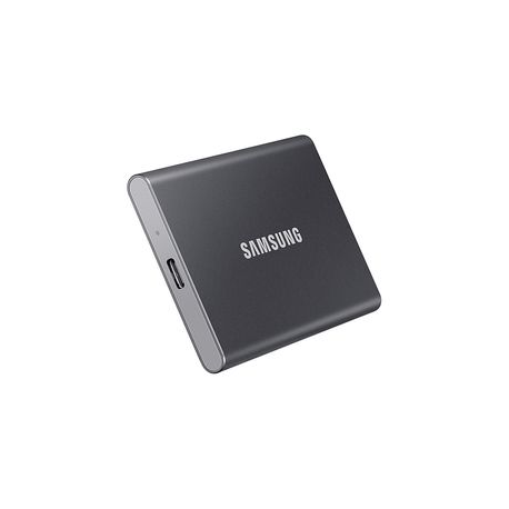 Samsung T7 MU-PC2T0T - SSD - encrypted - 2 TB - external (portable) - USB 3.2 Gen 2 (USB-C connector) - 256-bit AES - titan grey - 5