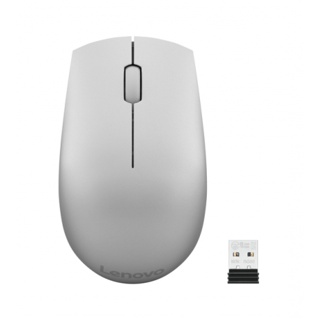 Lenovo 520 - Mouse - right and left-handed - optical - 3 buttons - wireless - 2.4 GHz - USB wireless receiver - platinum - for IdeaCentre AIO 3 22; IdeaPad 3 CB 11; S740-15; Legion S7 15; ThinkBook 14s G2 ITL - 1