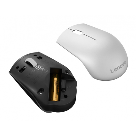 Lenovo 520 - Mouse - right and left-handed - optical - 3 buttons - wireless - 2.4 GHz - USB wireless receiver - platinum - for IdeaCentre AIO 3 22; IdeaPad 3 CB 11; S740-15; Legion S7 15; ThinkBook 14s G2 ITL - 2