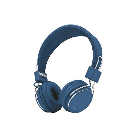 Trust Ziva Headphones With Mic On Ear Bluetooth Wireless Blue Trust Ziva Headphones With Mic On Ear Bluetooth Wireless Blue