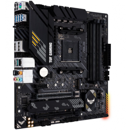 ASUS TUF GAMING B550M-PLUS - Motherboard - micro ATX - Socket AM4 - AMD B550 Chipset - USB-C Gen2, USB 3.2 Gen 1, USB 3.2 Gen 2 - 2.5 Gigabit LAN - onboard graphics (CPU required) - HD Audio (8-channel) - 1